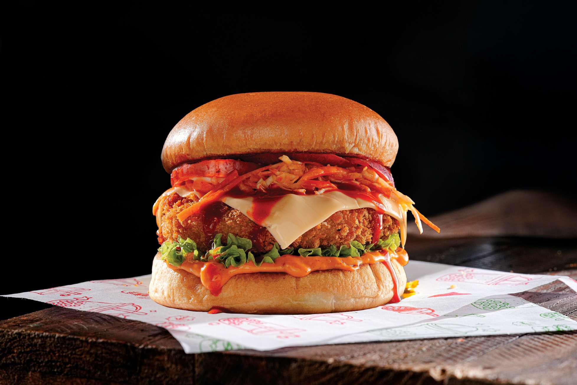 Korean Hot n Spicy Mushroom Burger