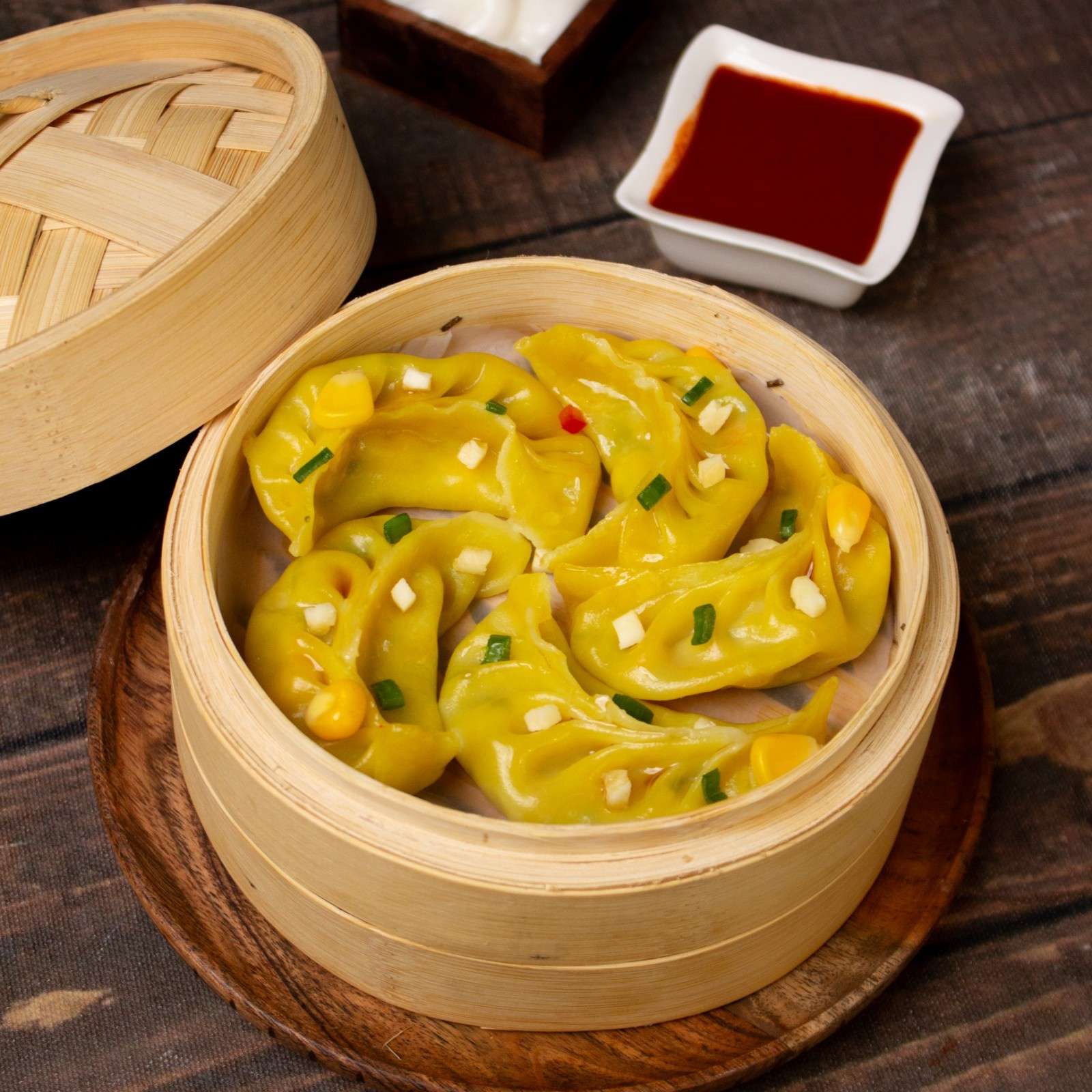 Corn n Cheese Momos (Steamed) - 6pcs