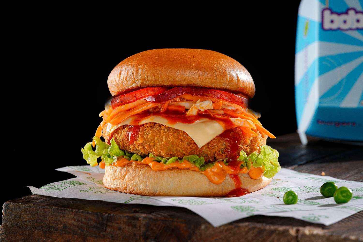 Korean Honey Sriracha Veggie Burger