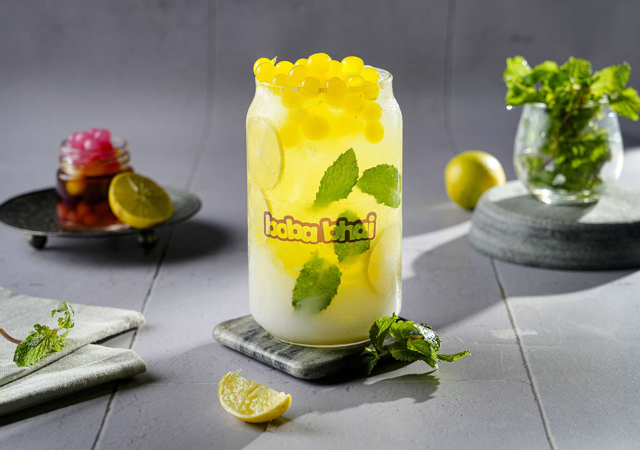 Mint Mojito with Popping Bubbles