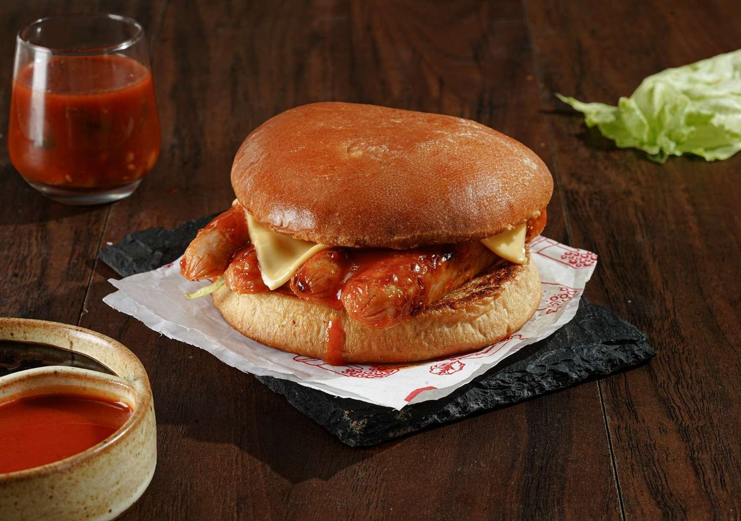 Breakfast Sausage & Hash-brown Burger