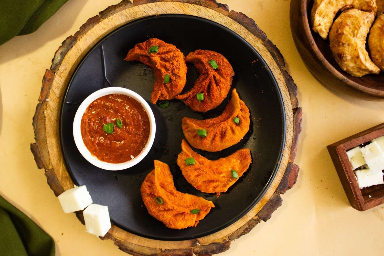 Paneer Momos (Fried) -  6pcs