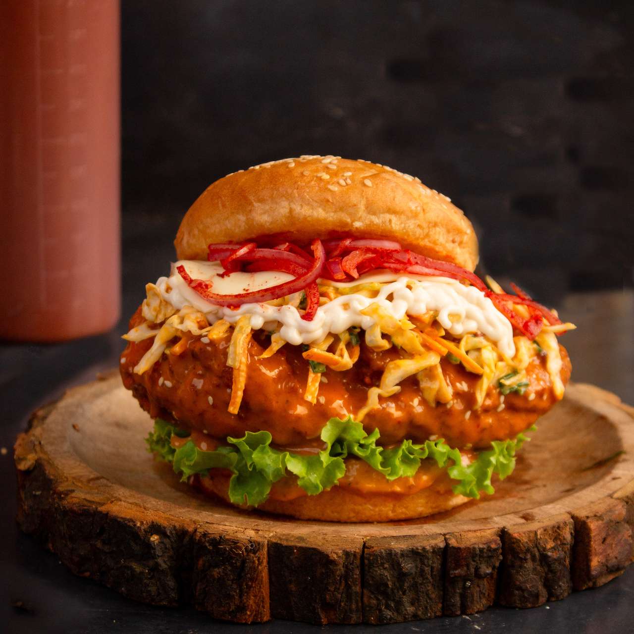 Korean Buffalo Chicken Burger