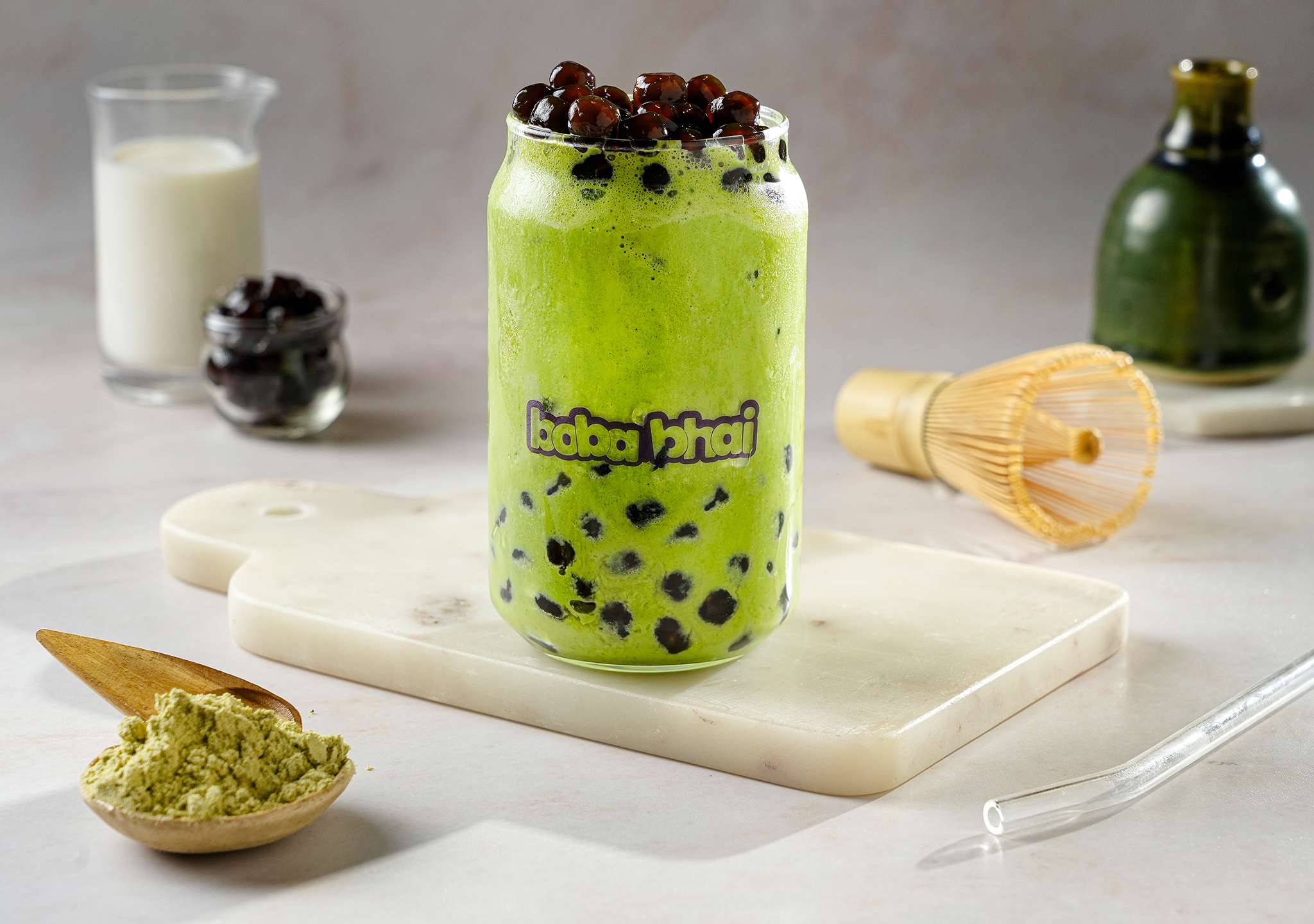Matcha Bloom Bubble Tea