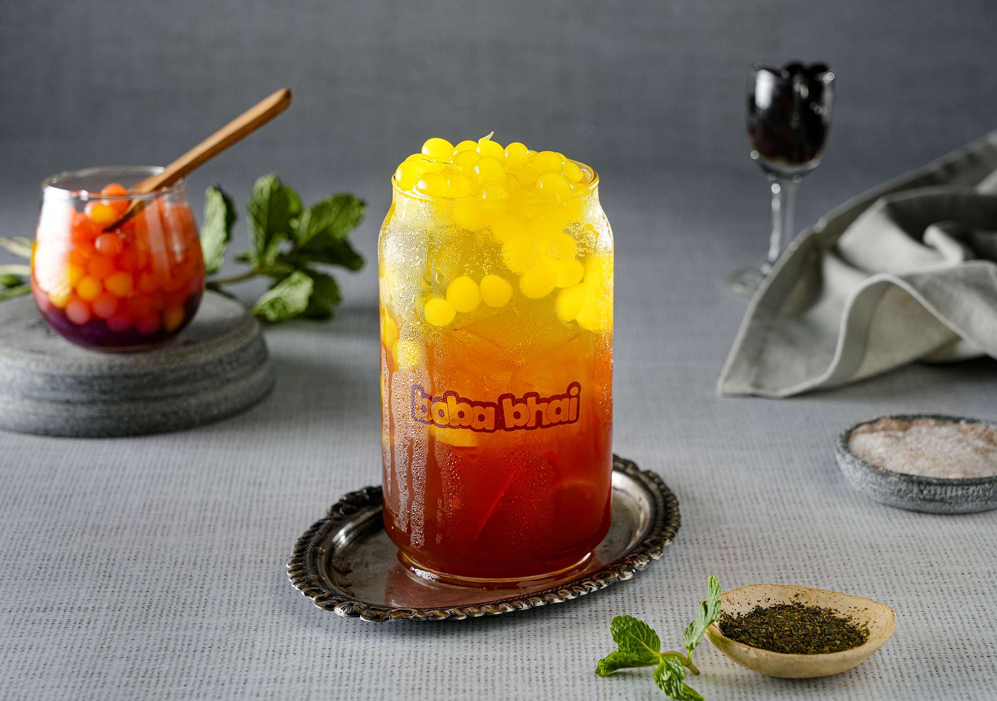 Peach Iced Tea with Bubbles