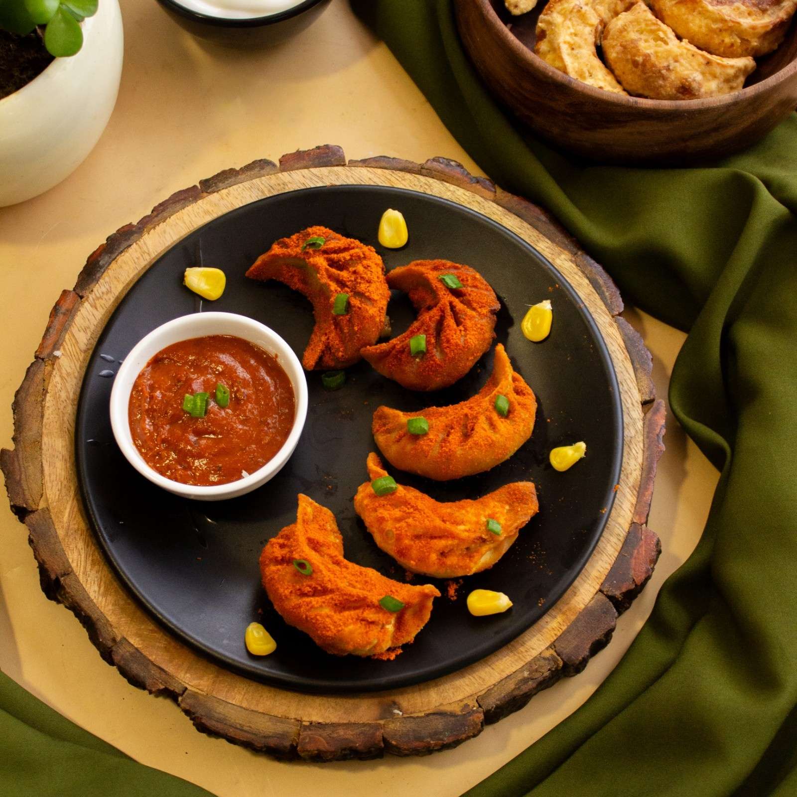 Corn n Cheese Momos (Fried) - 6pcs