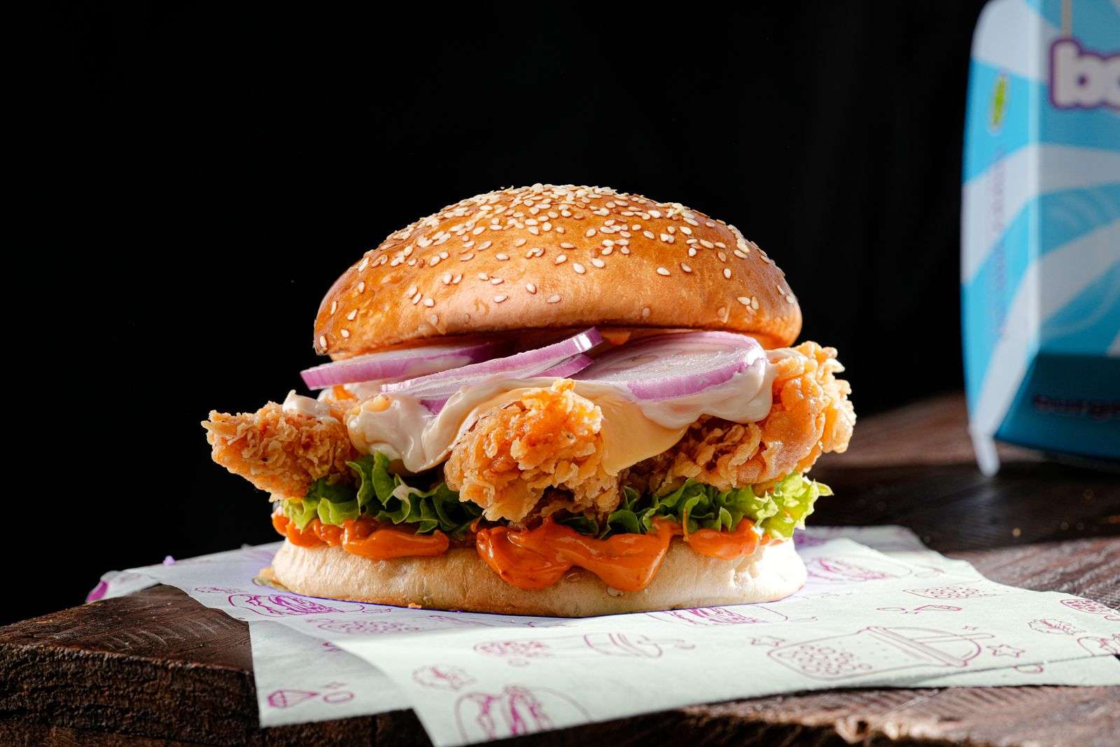 Fried Chicken Strips Burger