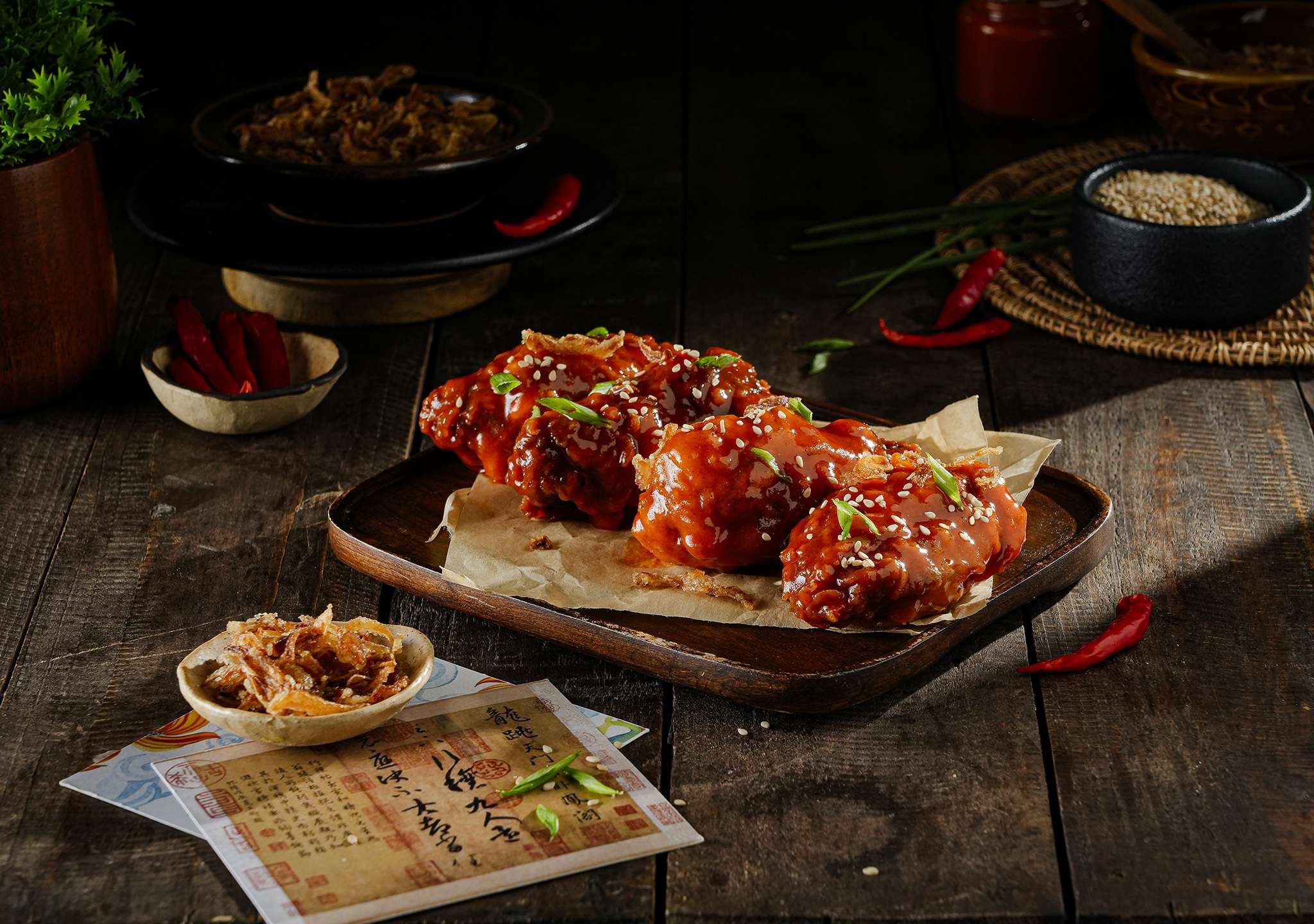Korean Honey Gochujang Chicken Wings (4 Pcs) (Its extra Spicy)
