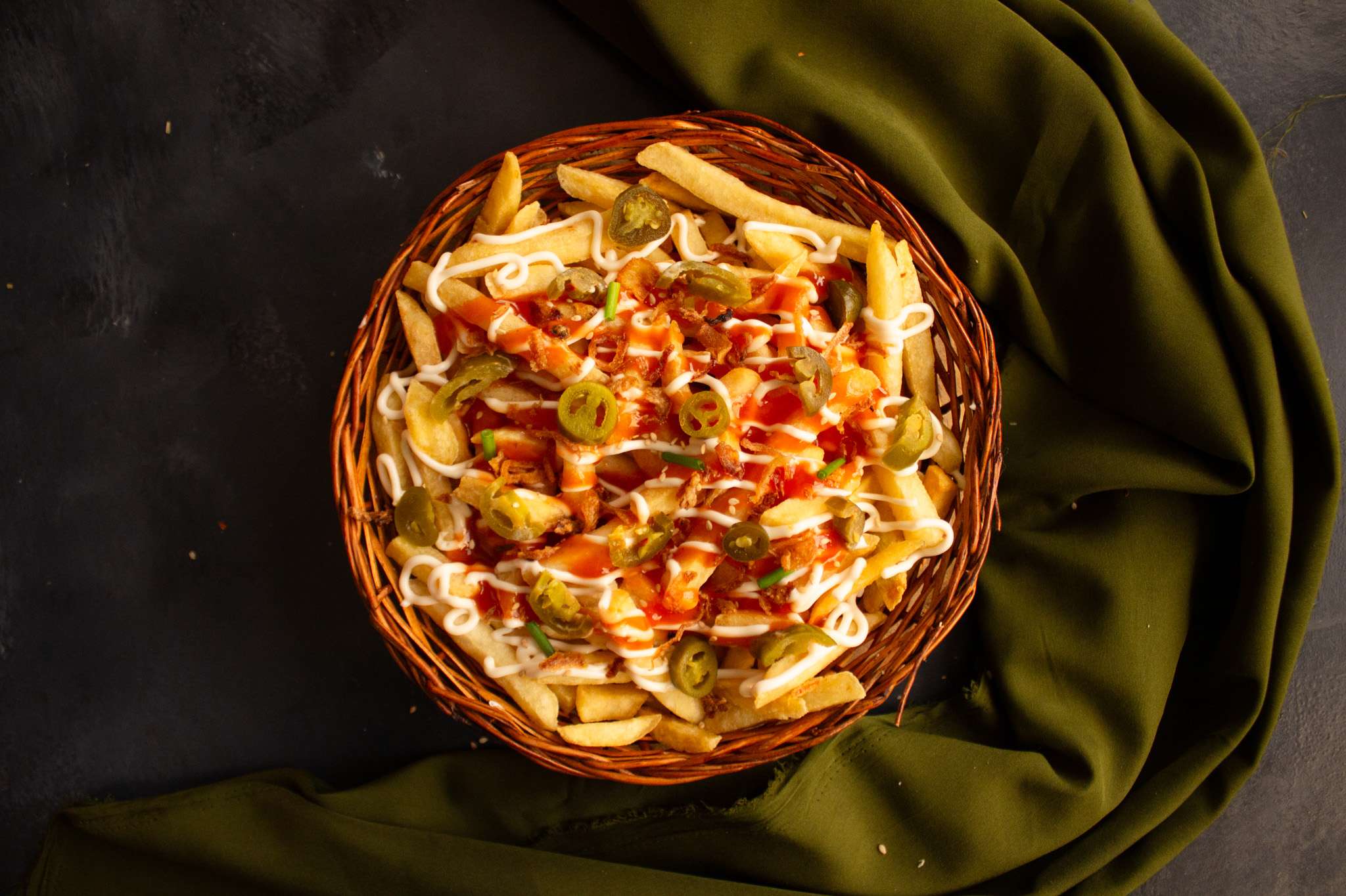Hot n Spicy Loaded French Fries (Veg)