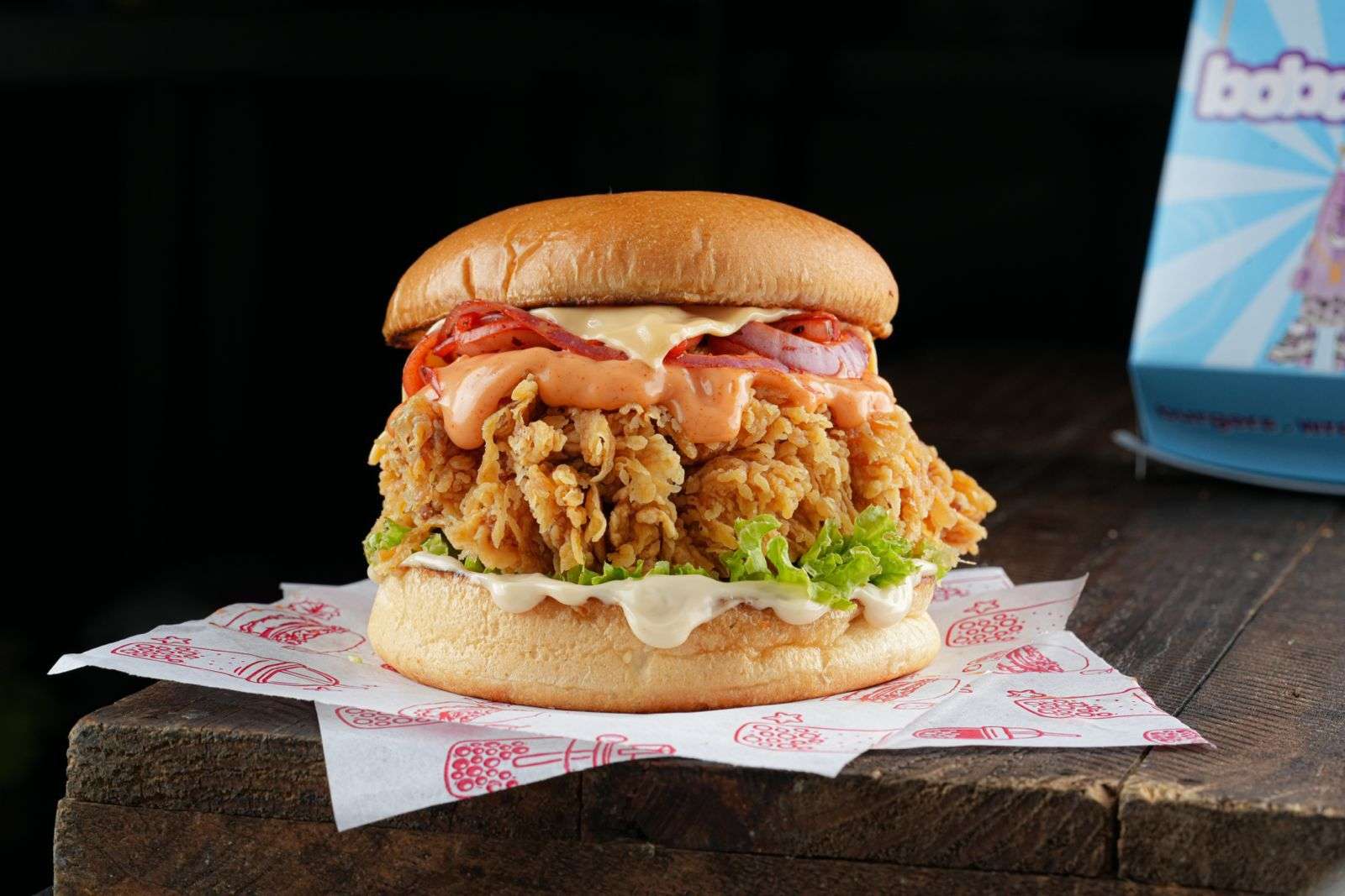 Bang Bang Fried Chicken Burger