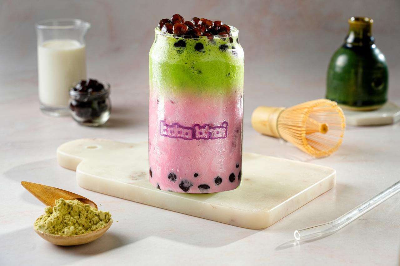 Strawberry Matcha Bubble Tea