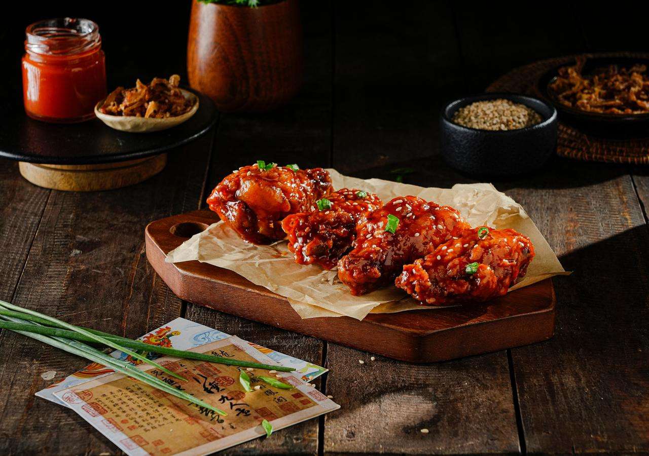 Korean BBQ Chicken Wings - 4 Pcs