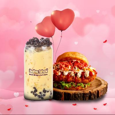 Love Me Honey Bubble Tea And Korean BBQ Chicken Burger