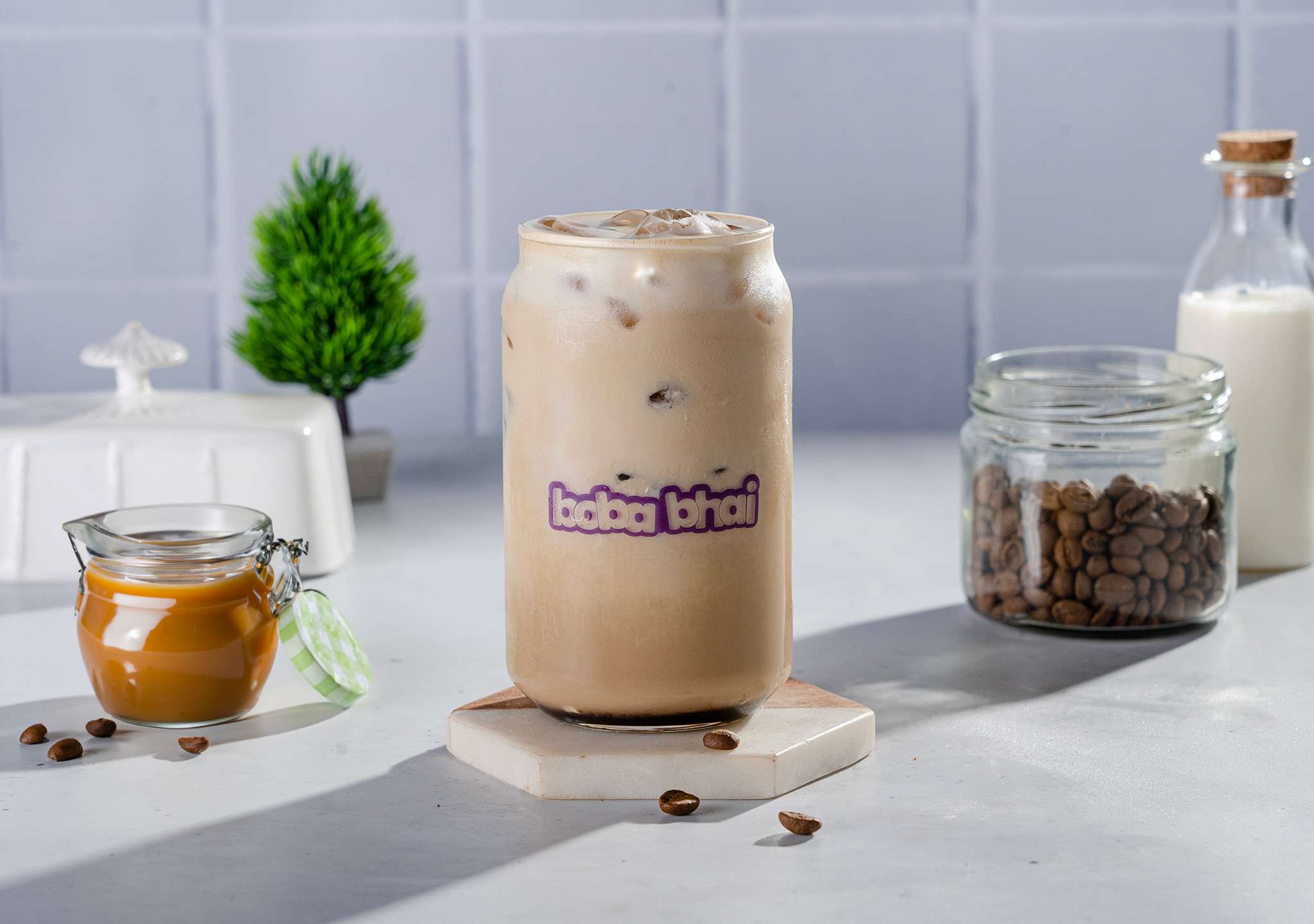 Caramel Latte Cold Coffee without Boba