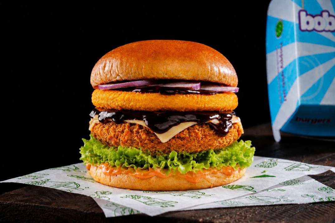 K-Star Cheese Rings Veg Burger