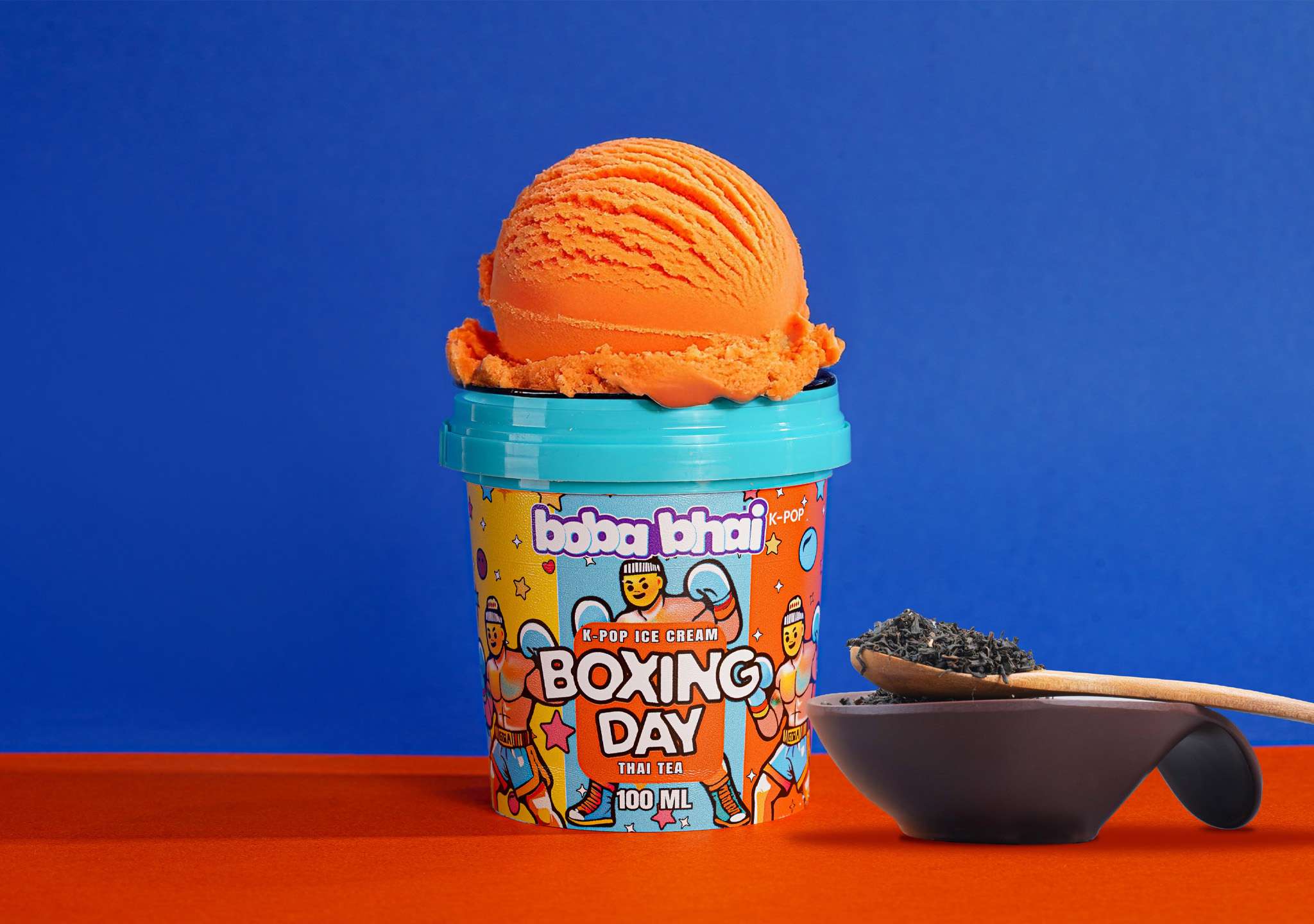 K-Pop Boxing Day Thai Tea Ice Cream - 100 ml Cup