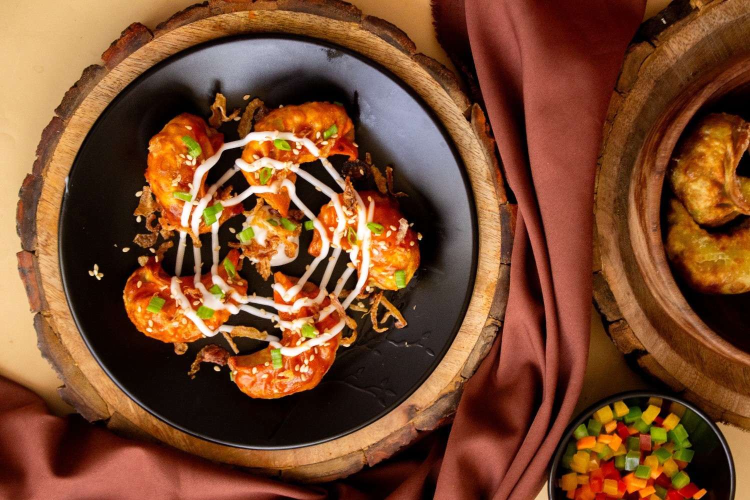 Korean Loaded Veg Momos 5 pcs