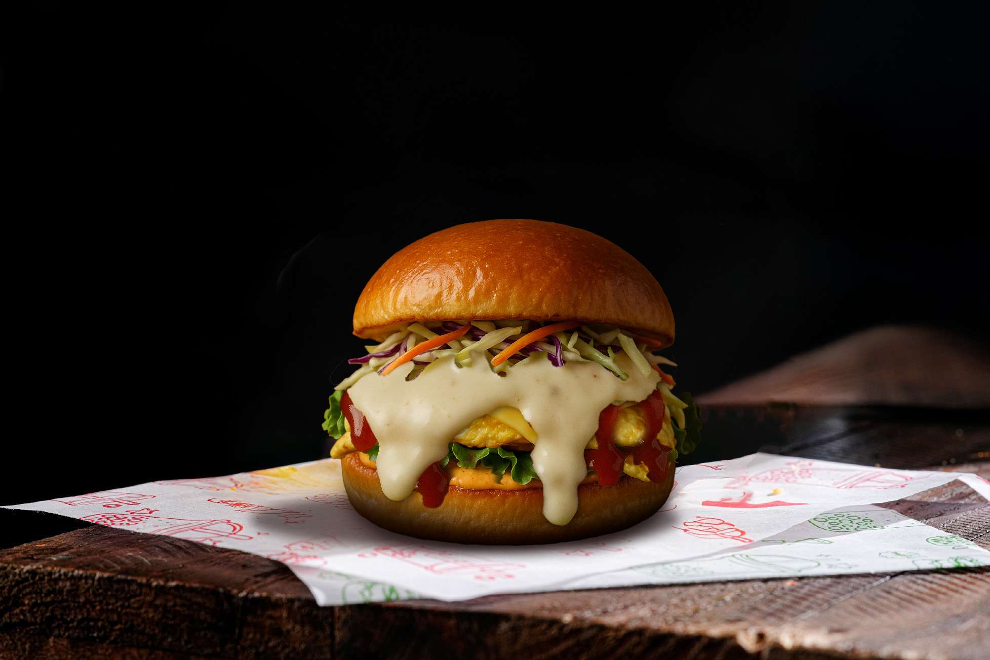 Honey Gochujang Egg Burger