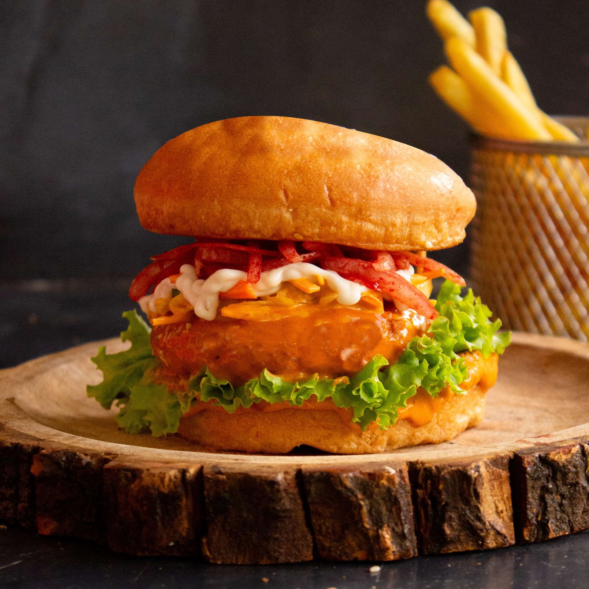 Mango Habanero Paneer Burger