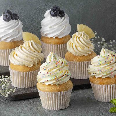 Set Of 2 Each Of Blueberry, Pineapple And Vanilla Cup Cake