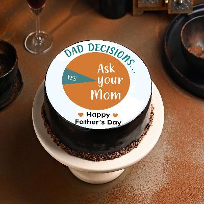 Funny Father's Day Truffle Poster Cake