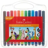 FABER CASTELL 12 FIBRE TIP CPLOUR MARKERS