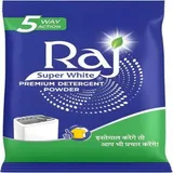 RAJ SUPER WHITE DETERGENT POWDER 1KG