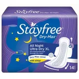 STAYFREE DRY-MAX ALL NIGHT ULTRA XL 14 PADS
