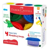 FABER CASTELL 4 SUPER SOFT MODELLING DOUGH 200GR