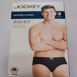 JOCKEY MODERN CLASSIC BRIEF 8035 S CHARCOAL 3PCS