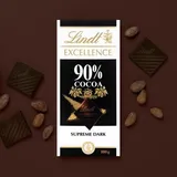 LINDT SUPREME DARK 90% COCOA 100G