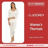 JOCKEY WOMAN THERMAL SLEEVE TOP 2503 S WHITE