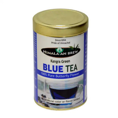 HIMALAYAN BREW KANGRA GREEN BLUE TEA TIN 90GM