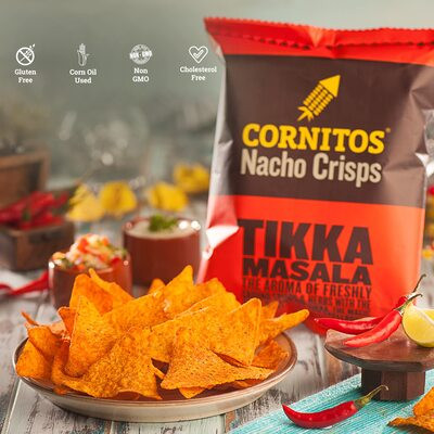 CORNITOS NACHO CRISPS TIKKA MASALA 60G
