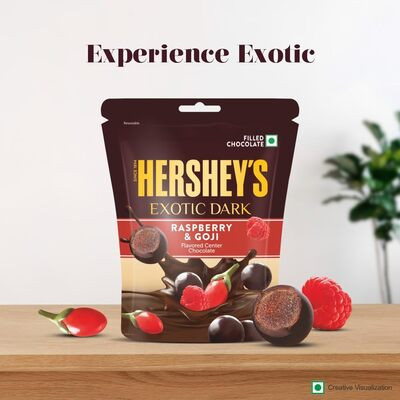 HERSHEYS EXOTIC DARK RASPBERRY & GOJI  33.3G