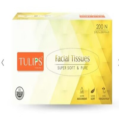 TULIPS FACIAL TISSUES SUPER SOFT & PURE 200 PULLS