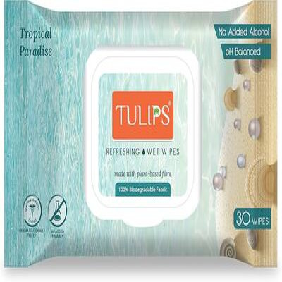 TULIPS REFRESHING WET WIPES 30 WIPES