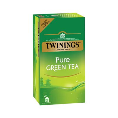 TWININGS PURE GREEN TEA BAGS 25N
