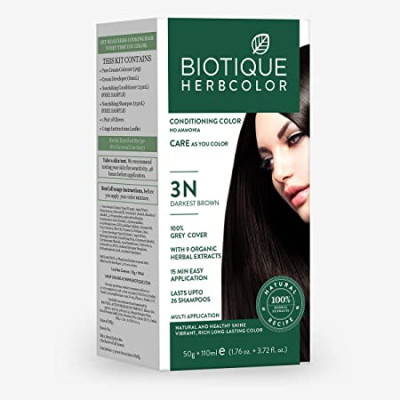 BIOTIQUE HERBCOLOR 3N DARKEST BROWN RS-250