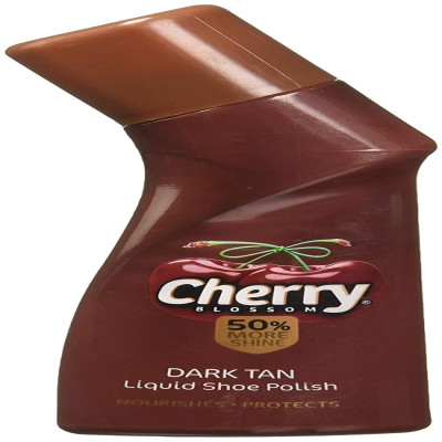 CHERRY BLOSSOM DARK TAN LIQUID SHOE POLISH 75ML