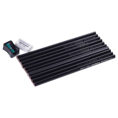FABER CASTELL 10 MATT SUPER DARK PENCILS 60