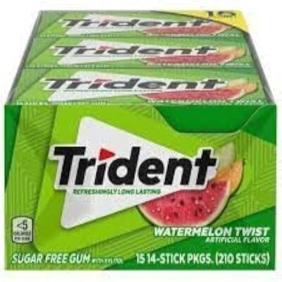TRIDENT WATERMELONTWIST SUGAR FREE GUM 90