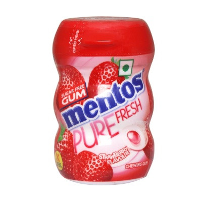 MENTOS PURE FRESH STRAWBERRY CHEWING GUM 15.6G