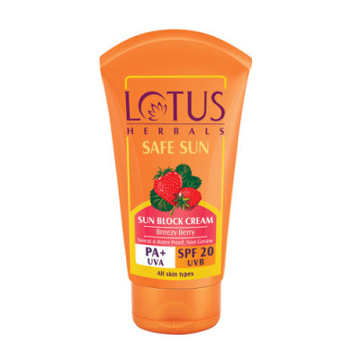 LOTUS SUN BLOCK CREAM BREEZY BERRY SPF20 (100G)