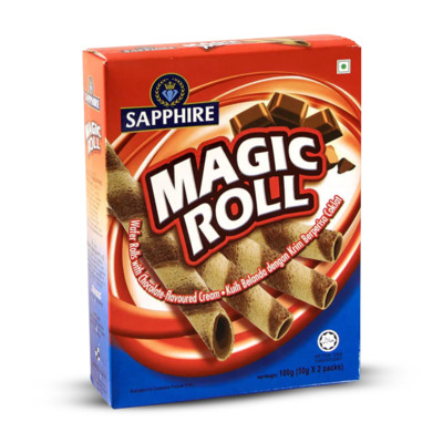SAPPHIRE MAGIC ROLL CHOCOLATE FLAV. 100G