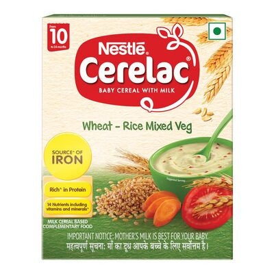 NESTLE CERELAC WHEAT RICE MIXED VEG 10-24 MONTH