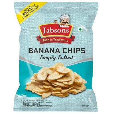 JABSONS BANANA CHIPS SIMPLY SALTED 150GM