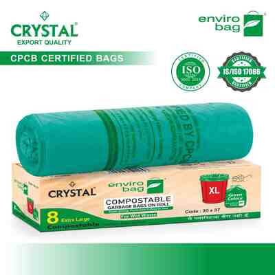 CRYSTAL COMPOSTABLE BAG EXTRA LARGE 8N