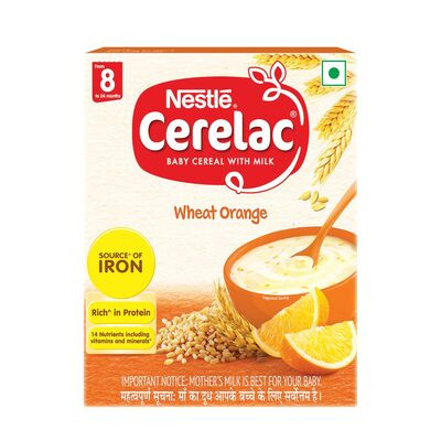 NESTLE CERELAC WHEAT ORANGE 300G 8-24 MONTHS