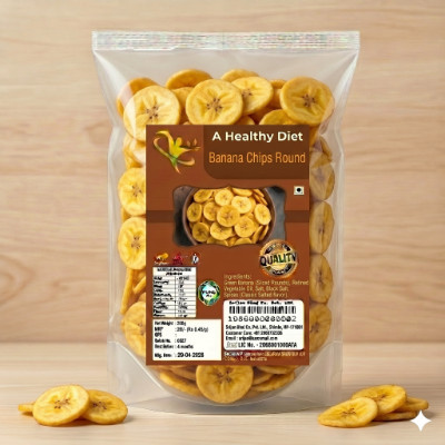 A HEALTHY DIET BANANA CHIPS ROUND 200G